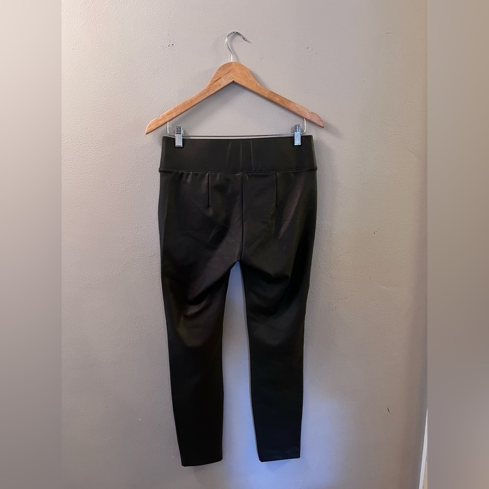 d.jeans Legging  Black Faux Leather Women's Size 4 - Picture 2 of 3